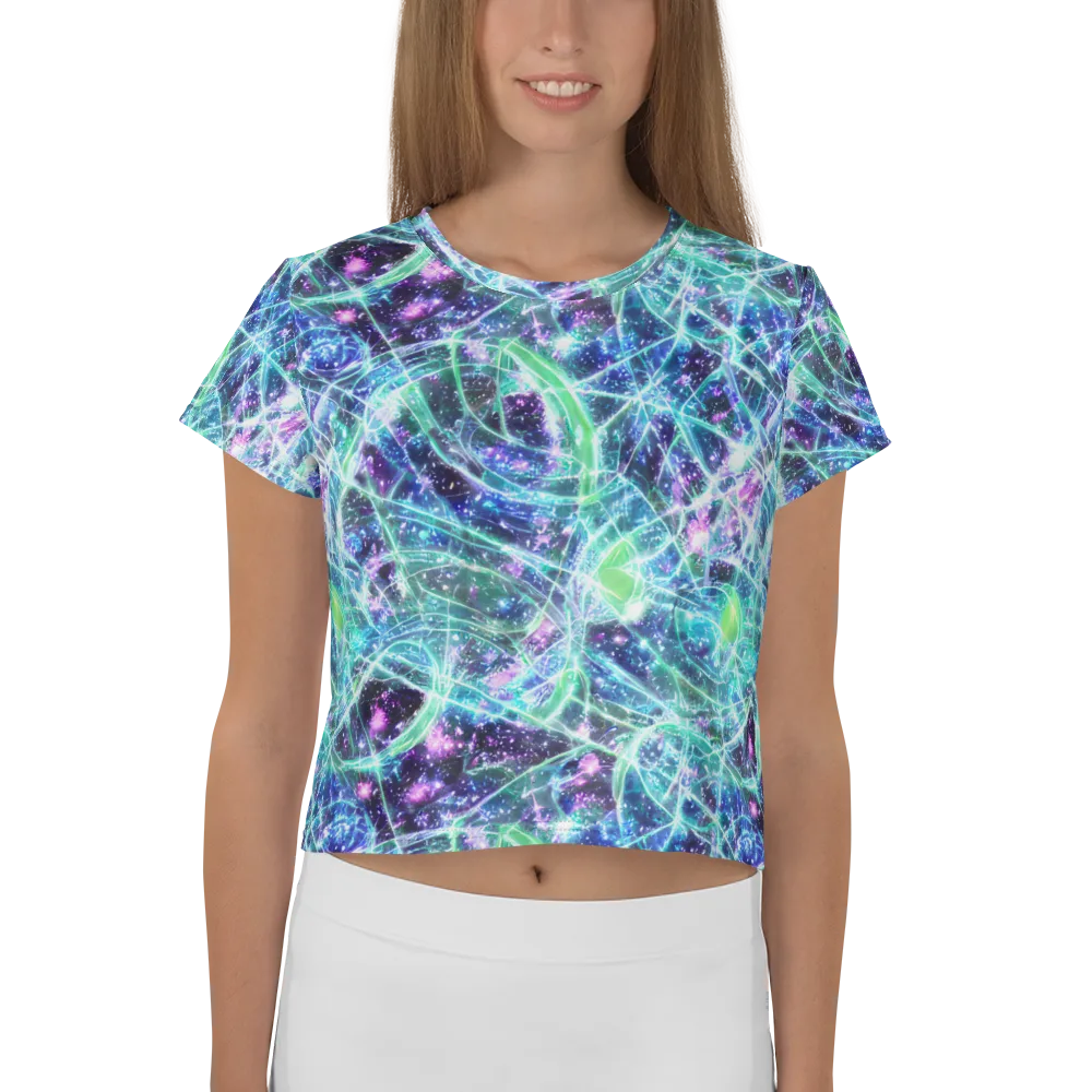 Astral Jungle on Crop Tee — Front