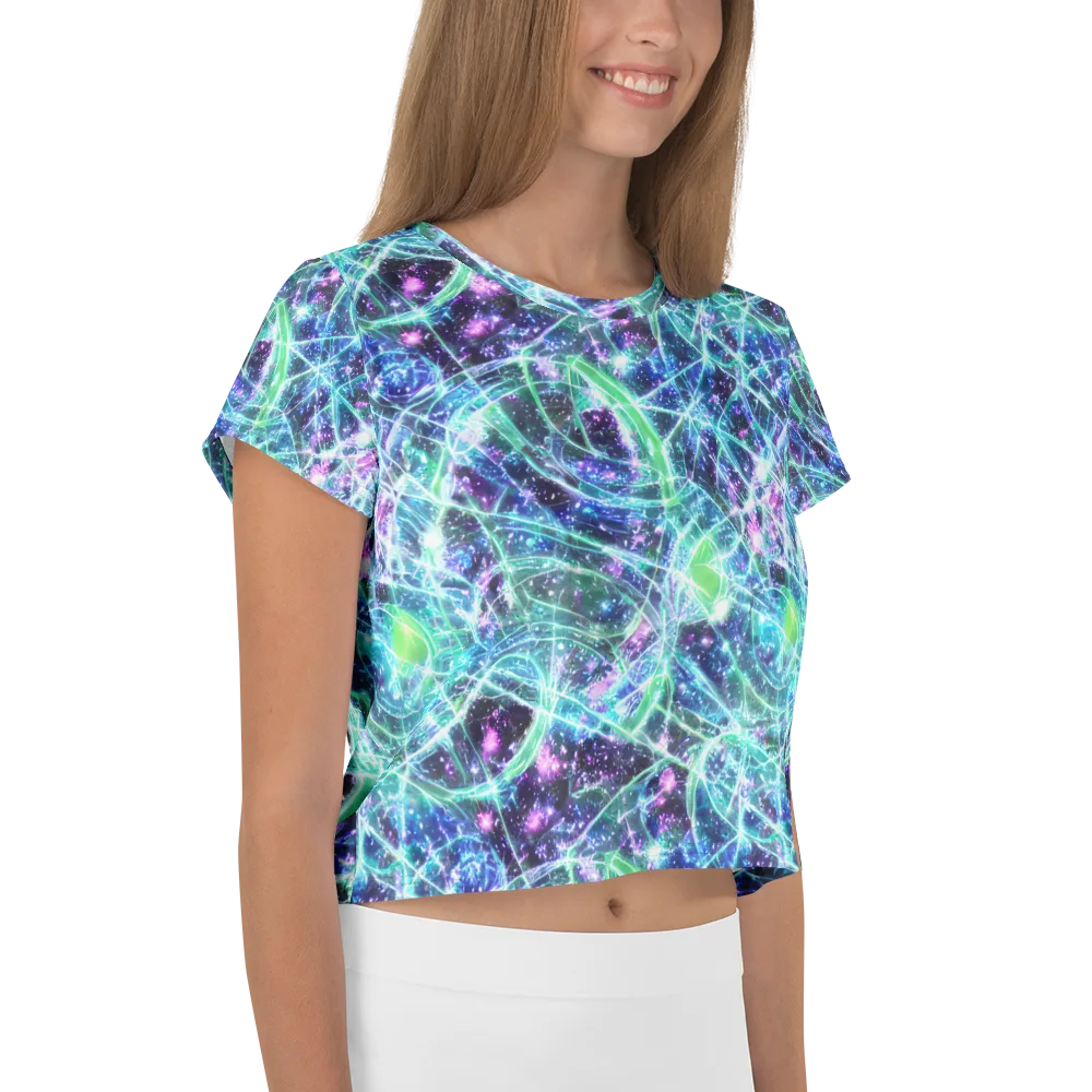Astral Jungle on Crop Tee — Right