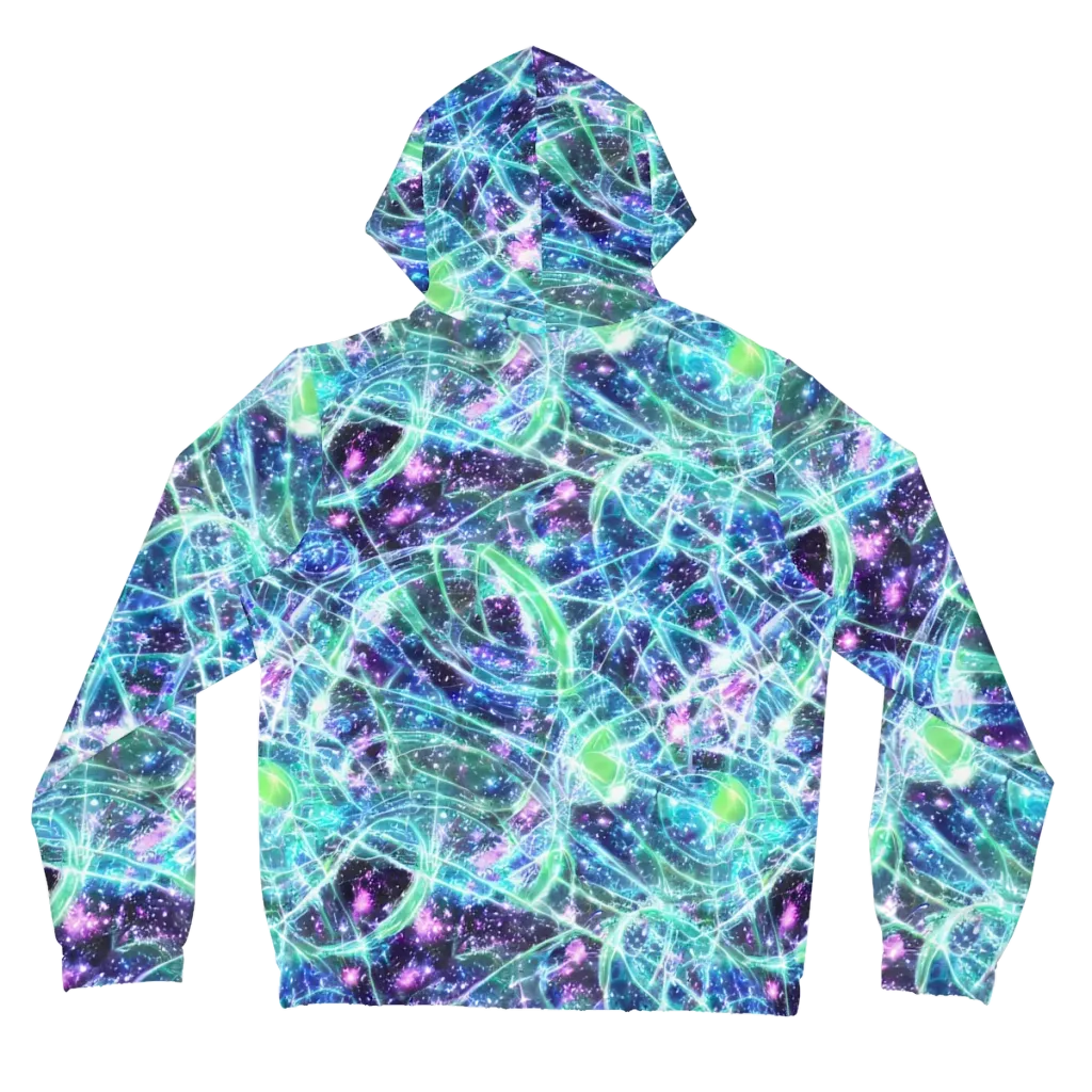 Astral Jungle on Women's Full-Zip Hoodie — Back