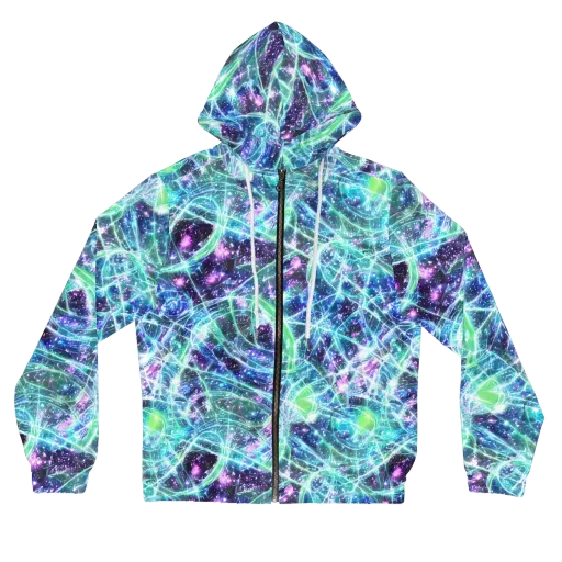 Astral Jungle on a Women's Full-Zip Hoodie