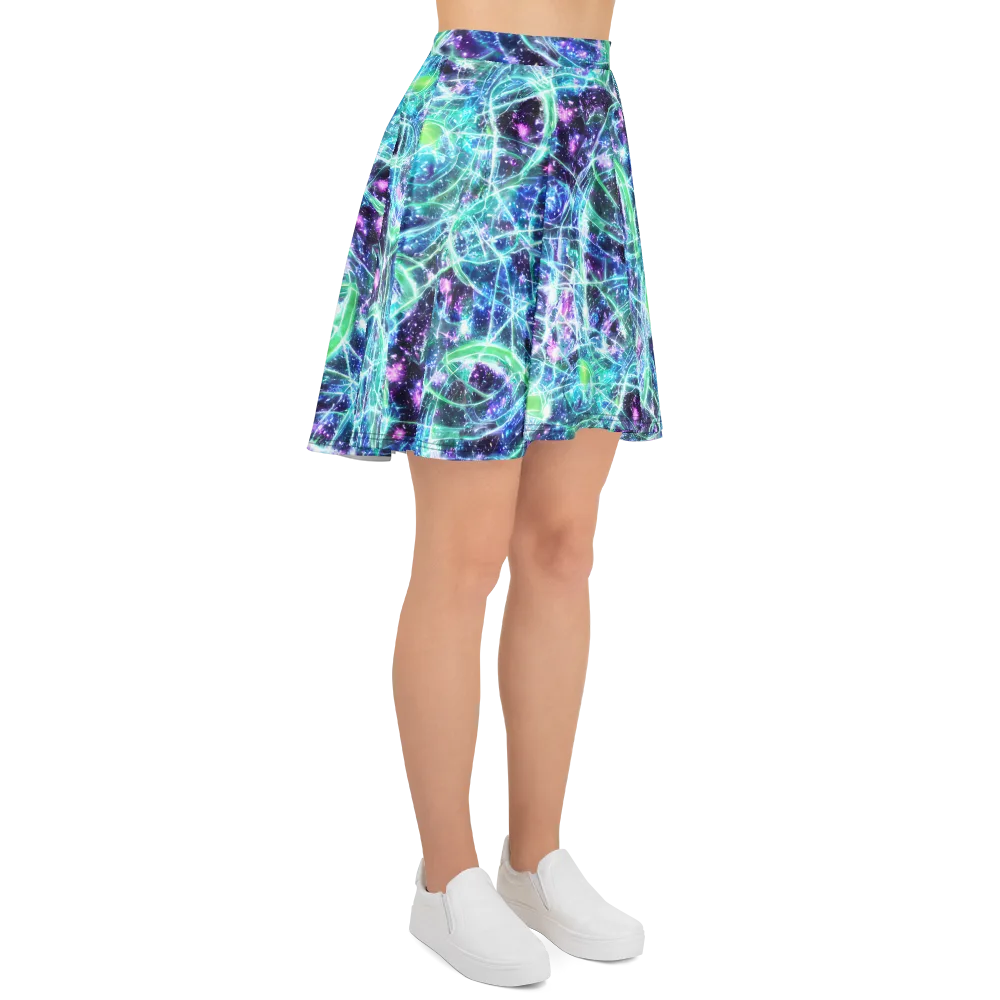 Astral Jungle on Skater Skirt — Right