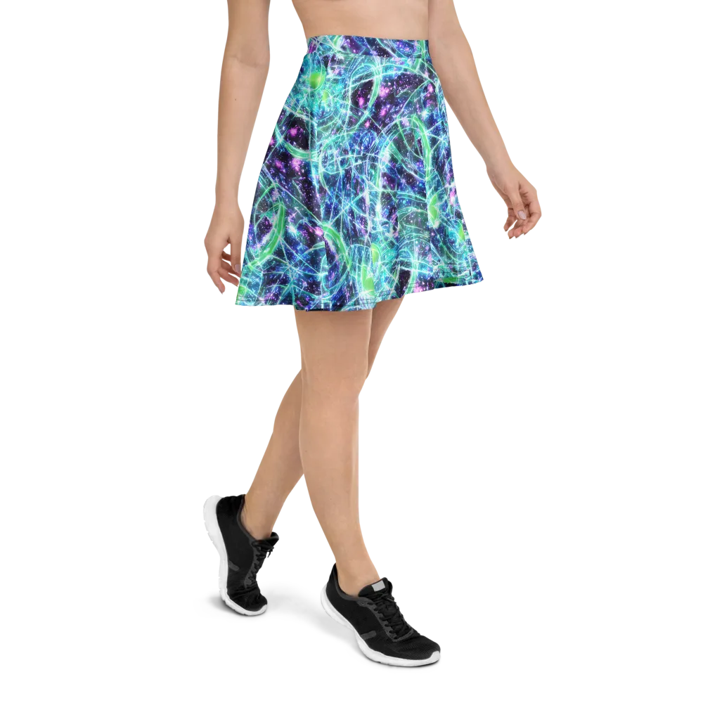 Astral Jungle on Skater Skirt — Right