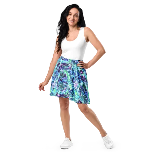 Astral Jungle on a Skater Skirt