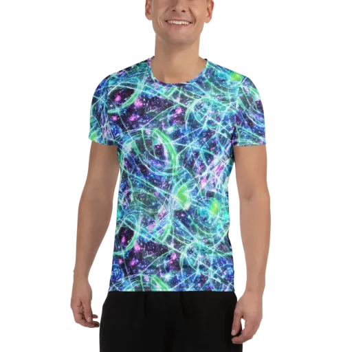 Astral Jungle on a Men's Athletic T-Shirt