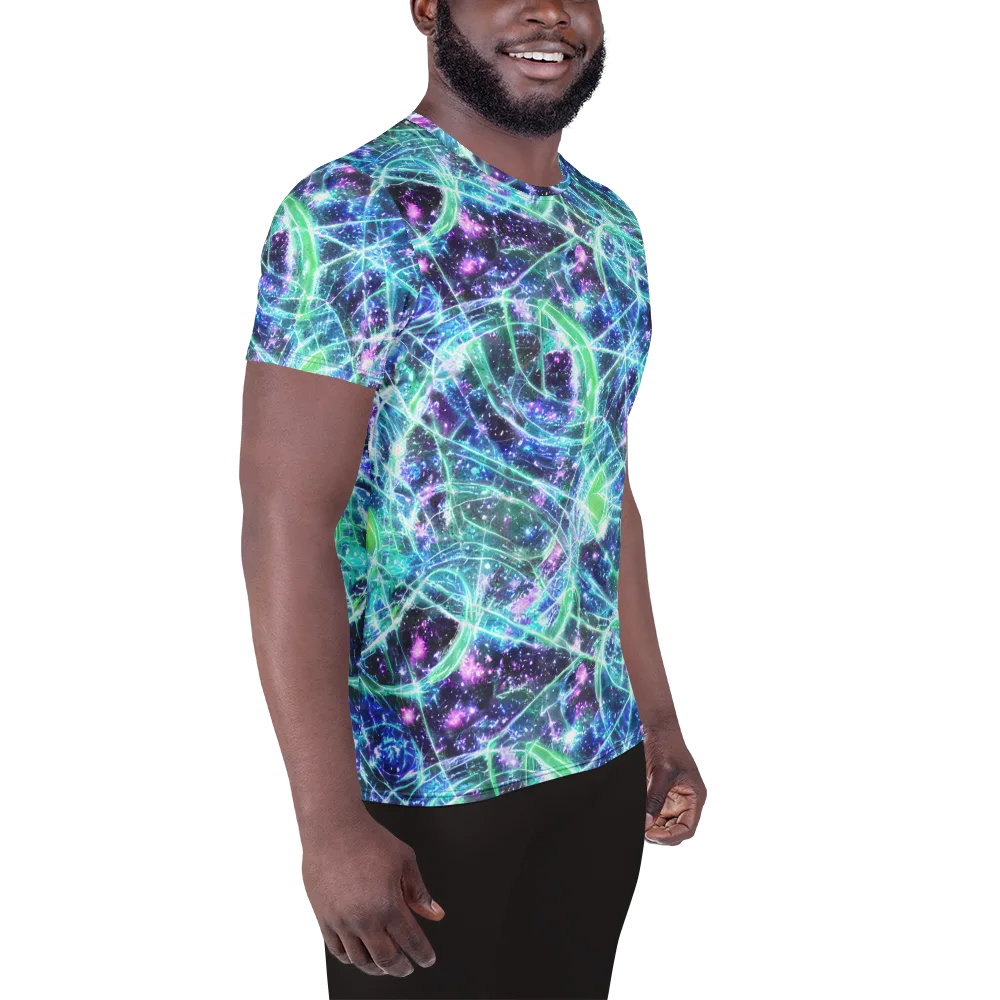 Astral Jungle on Men's Athletic T-Shirt — Right