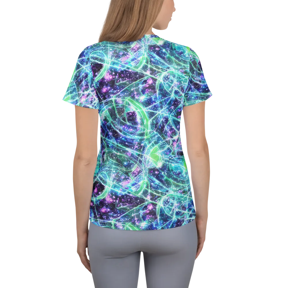 Astral Jungle on Women's Athletic T-Shirt — Back