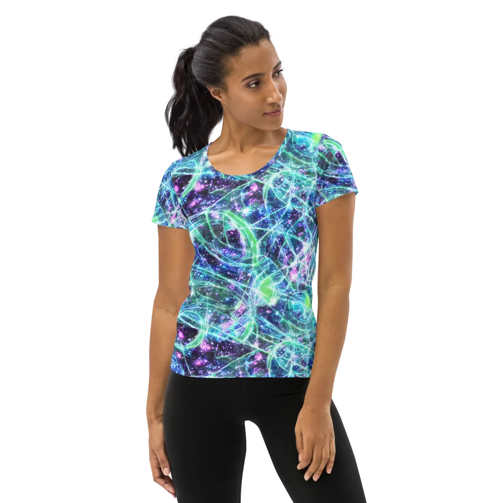 Astral Jungle on Women's Athletic T-Shirt — Front