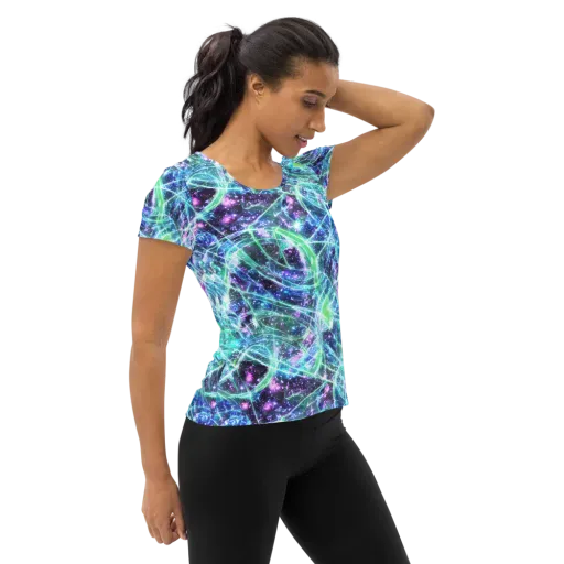 Astral Jungle on a Women's Athletic T-Shirt