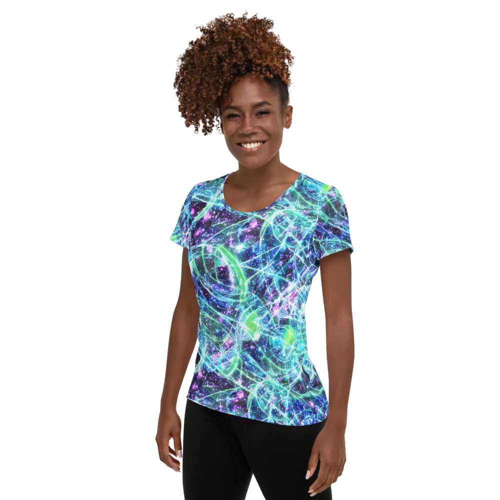 Astral Jungle on Women's Athletic T-Shirt — Left