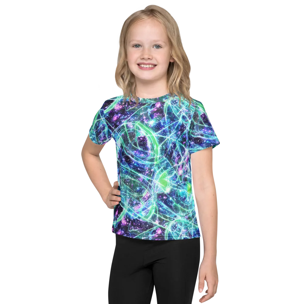 Astral Jungle on Kids Crew Neck T-Shirt — Front