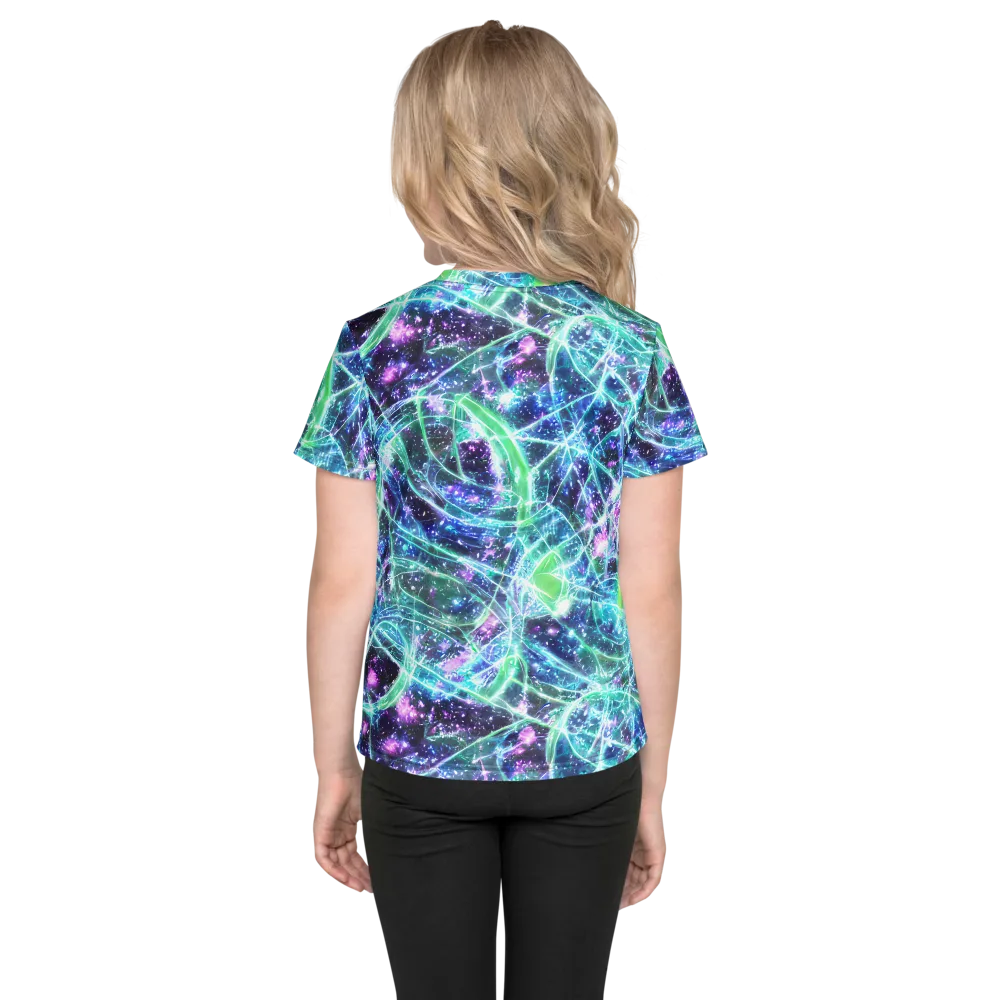 Astral Jungle on Kids Crew Neck T-Shirt — Back