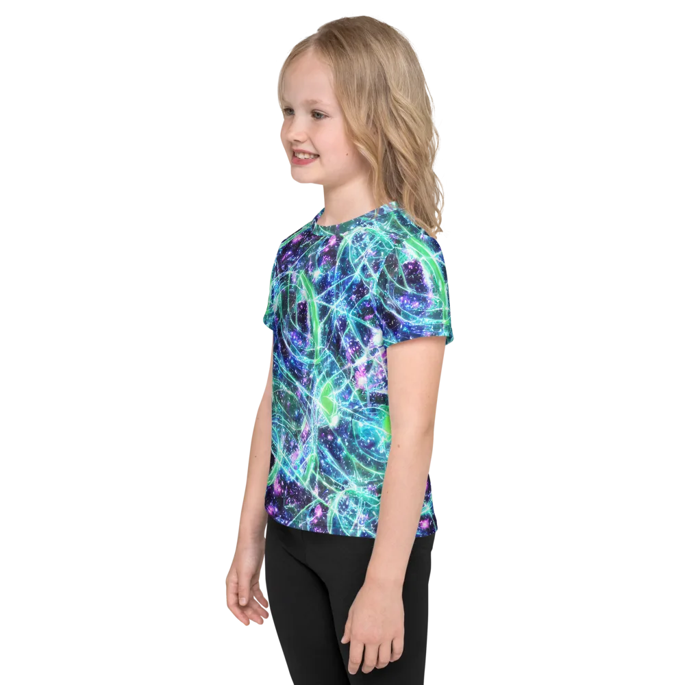 Astral Jungle on Kids Crew Neck T-Shirt — Left