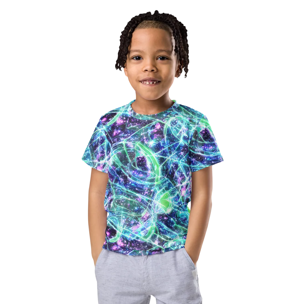Astral Jungle on Kids Crew Neck T-Shirt — Front