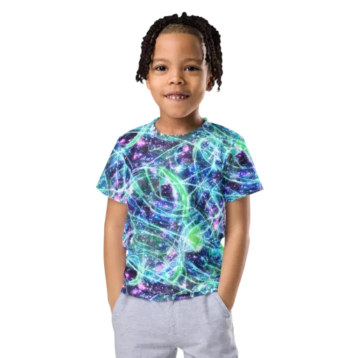 Astral Jungle on a Kids Crew Neck T-Shirt