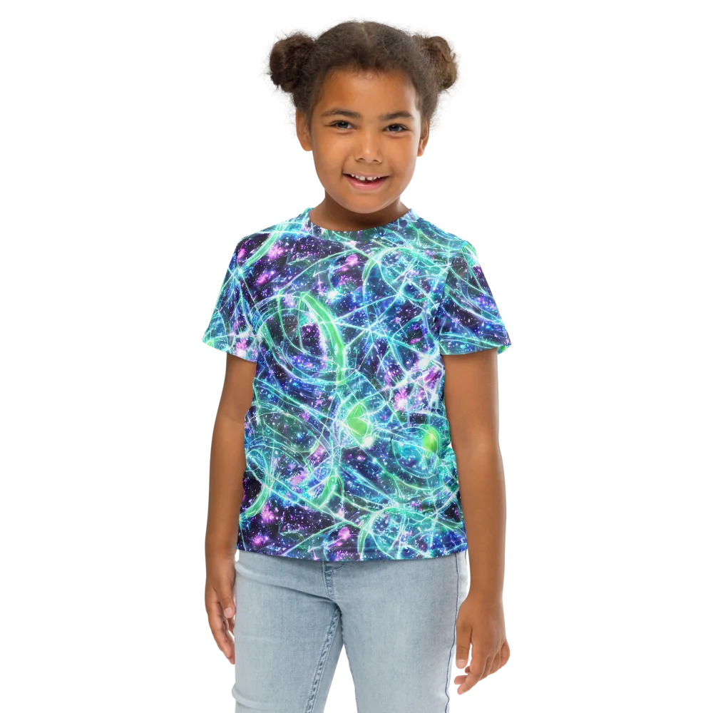 Astral Jungle on Kids Crew Neck T-Shirt — Front