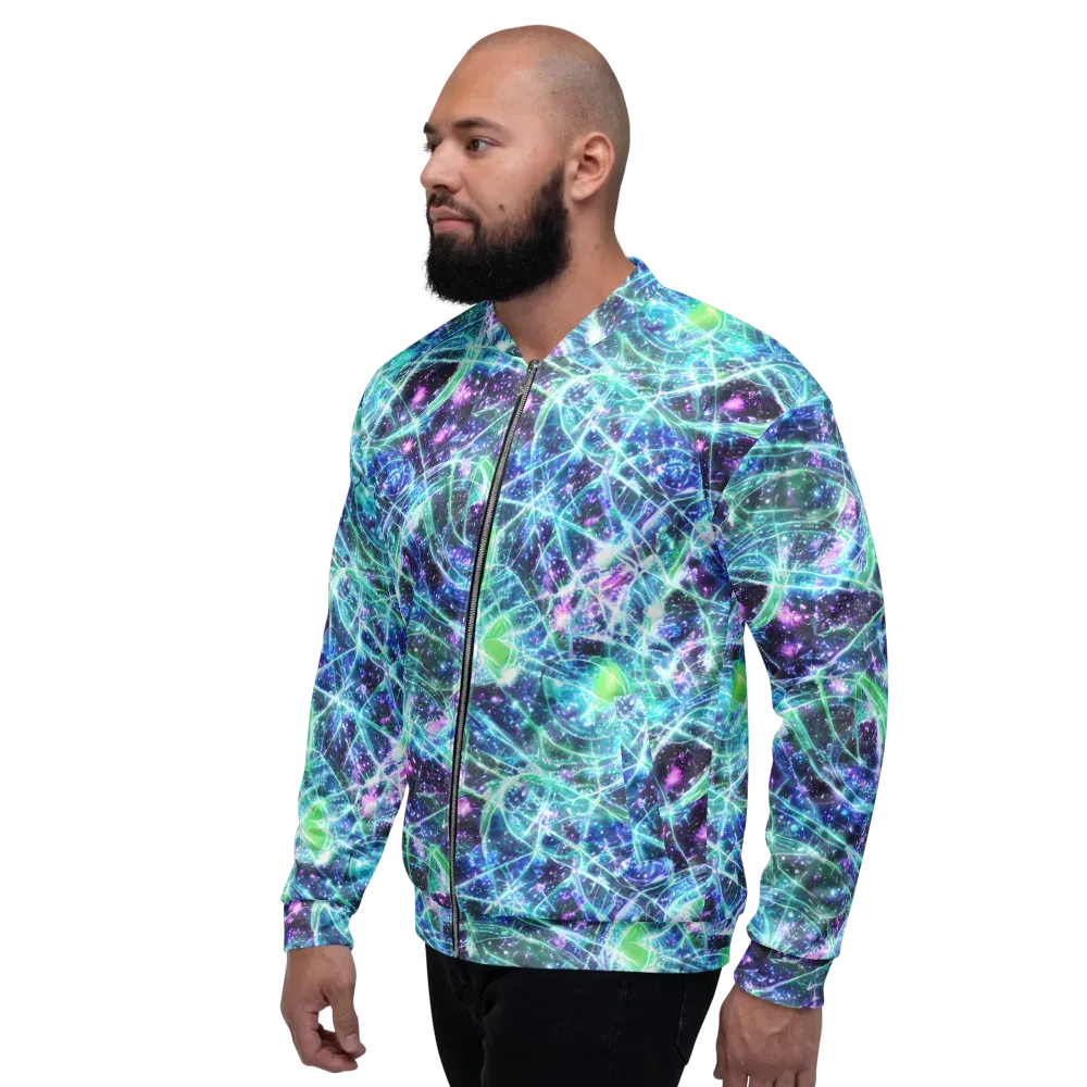 Astral Jungle on Bomber Jacket — Left