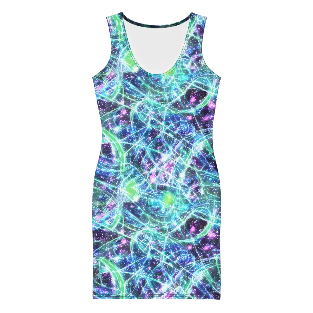 Astral Jungle on Bodycon Dress — Front
