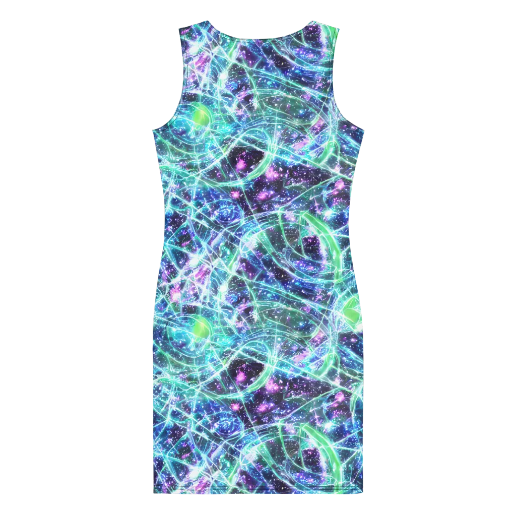 Astral Jungle on Bodycon Dress — Back