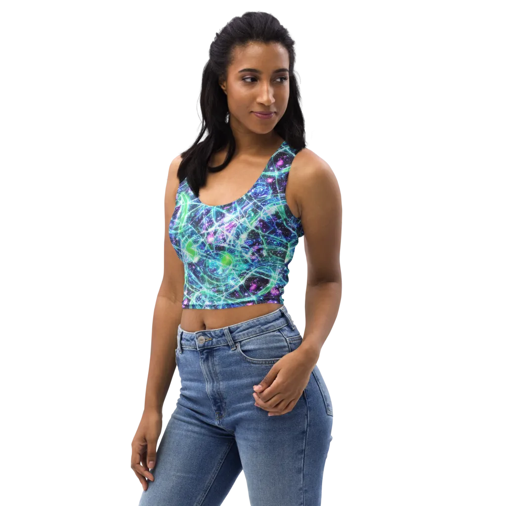 Astral Jungle on Crop Top — Left Front