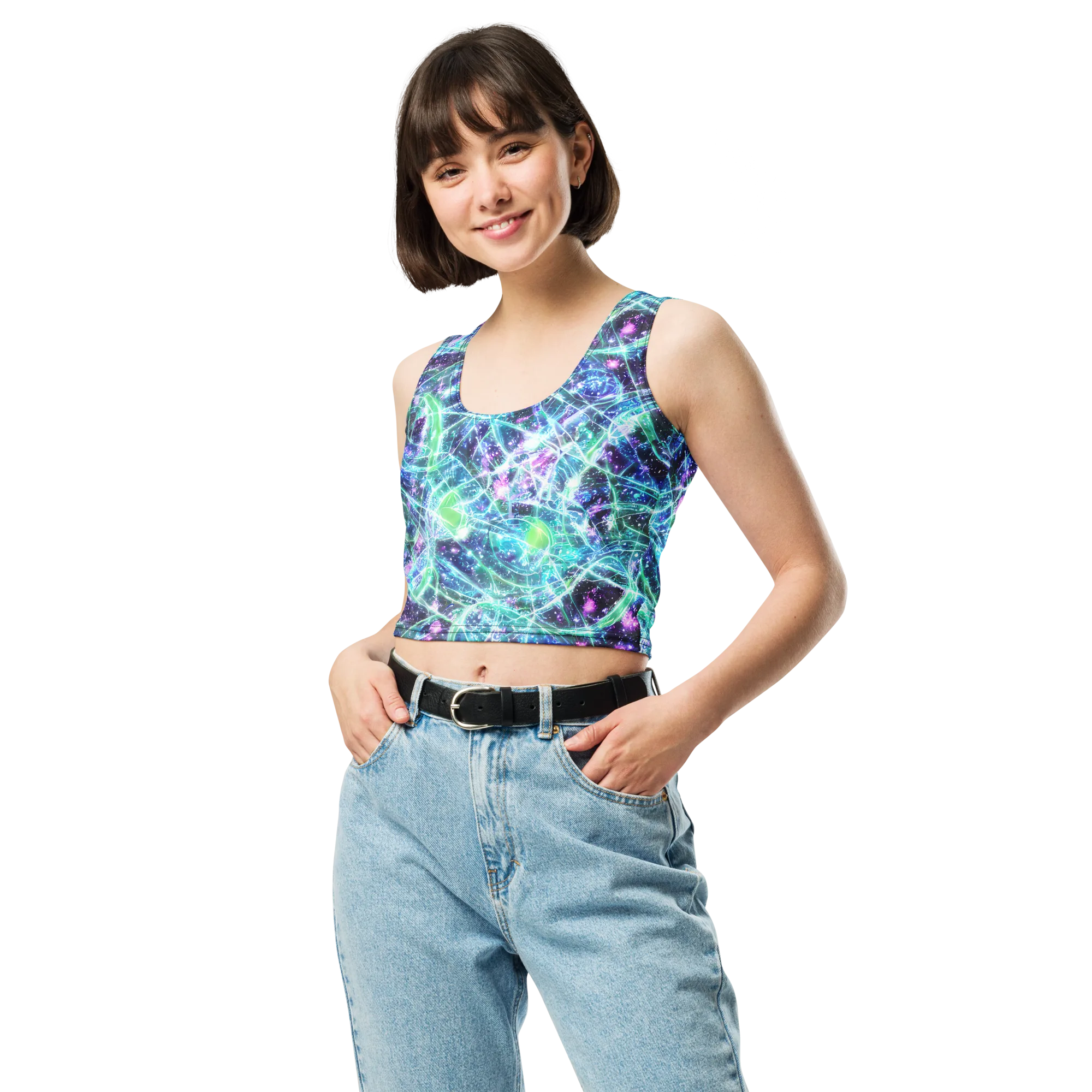 Astral Jungle on Crop Top — Front