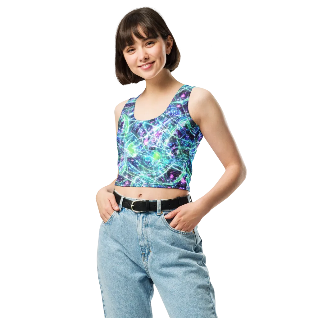 Astral Jungle on Crop Top — Front
