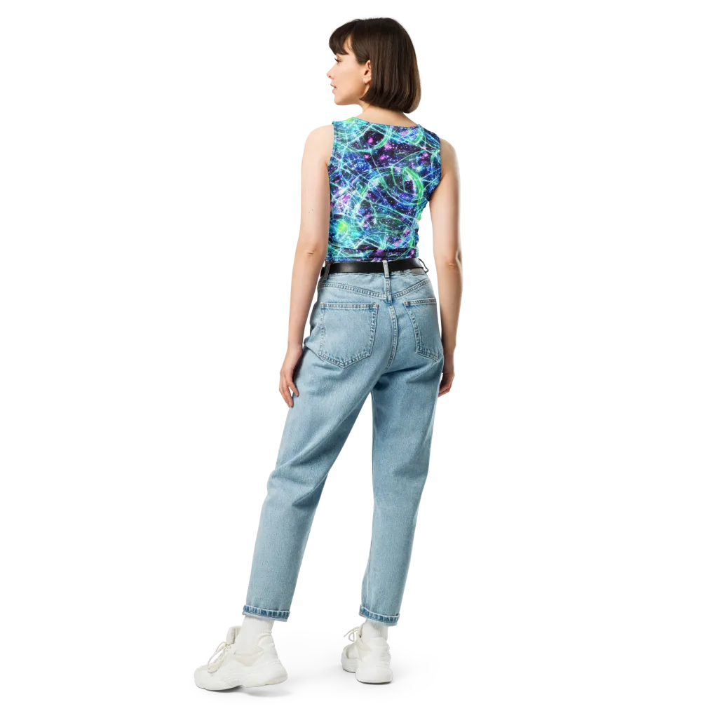 Astral Jungle on Crop Top — Back