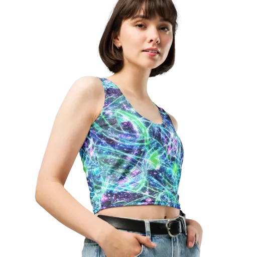 Astral Jungle on a Crop Top