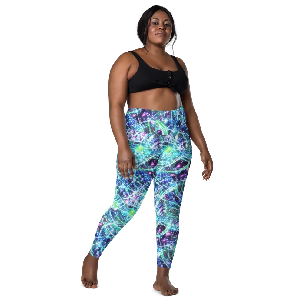 Astral Jungle on Leggings with Pockets — Front