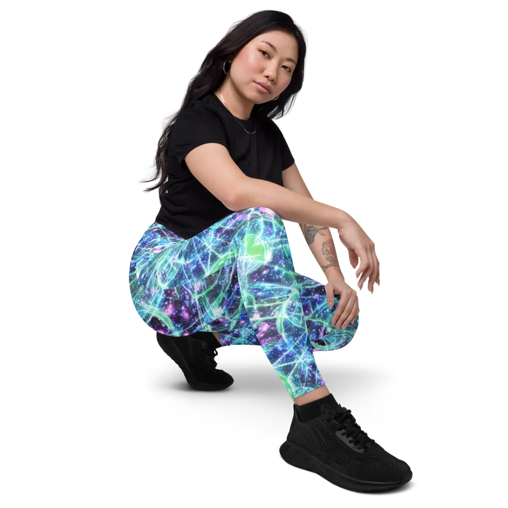 Astral Jungle on Leggings with Pockets — Right Front