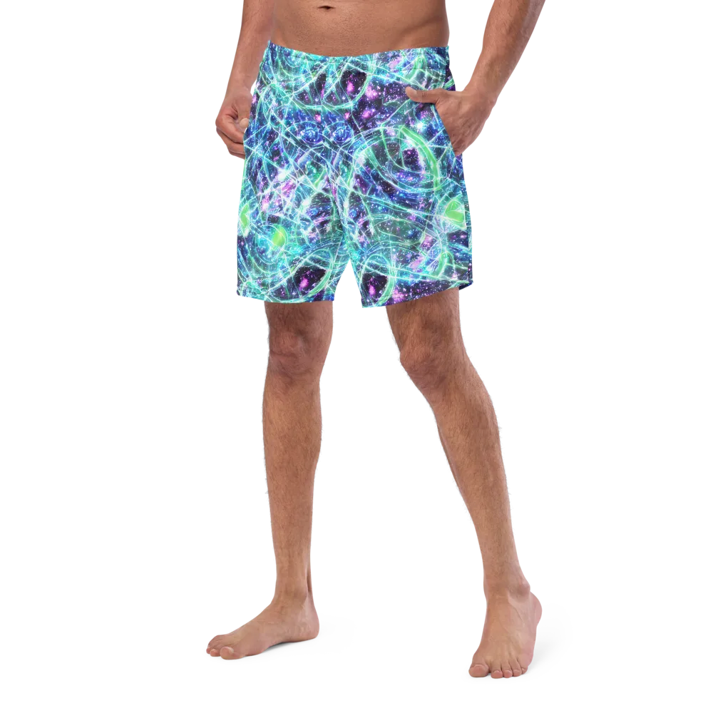 Astral Jungle on Swim Trunks — Left Front