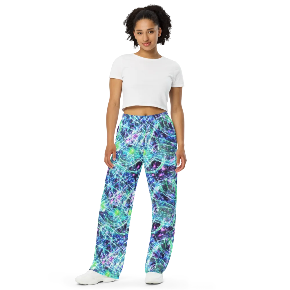 Astral Jungle on Wide-Leg Pants — Front