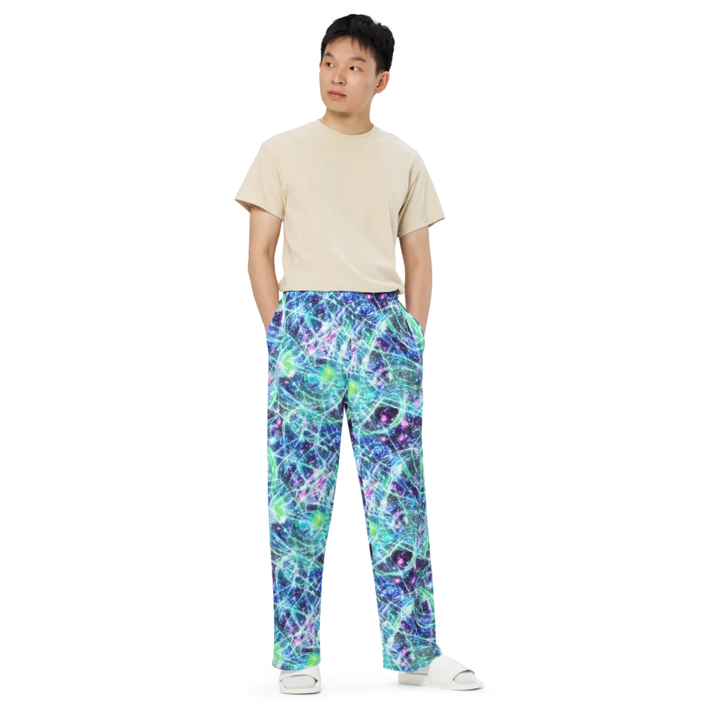 Astral Jungle on Wide-Leg Pants — Front