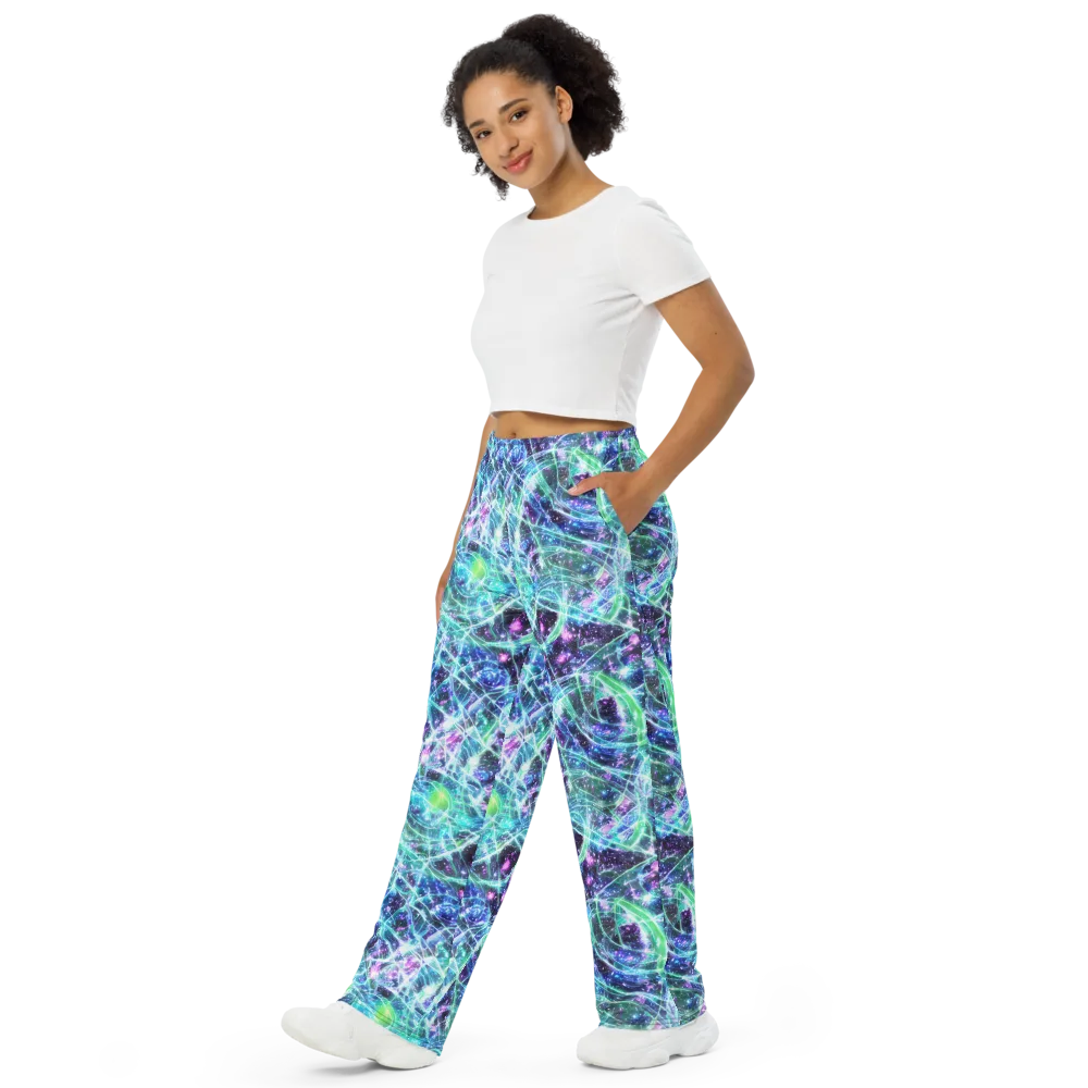 Astral Jungle on Wide-Leg Pants — Left Front