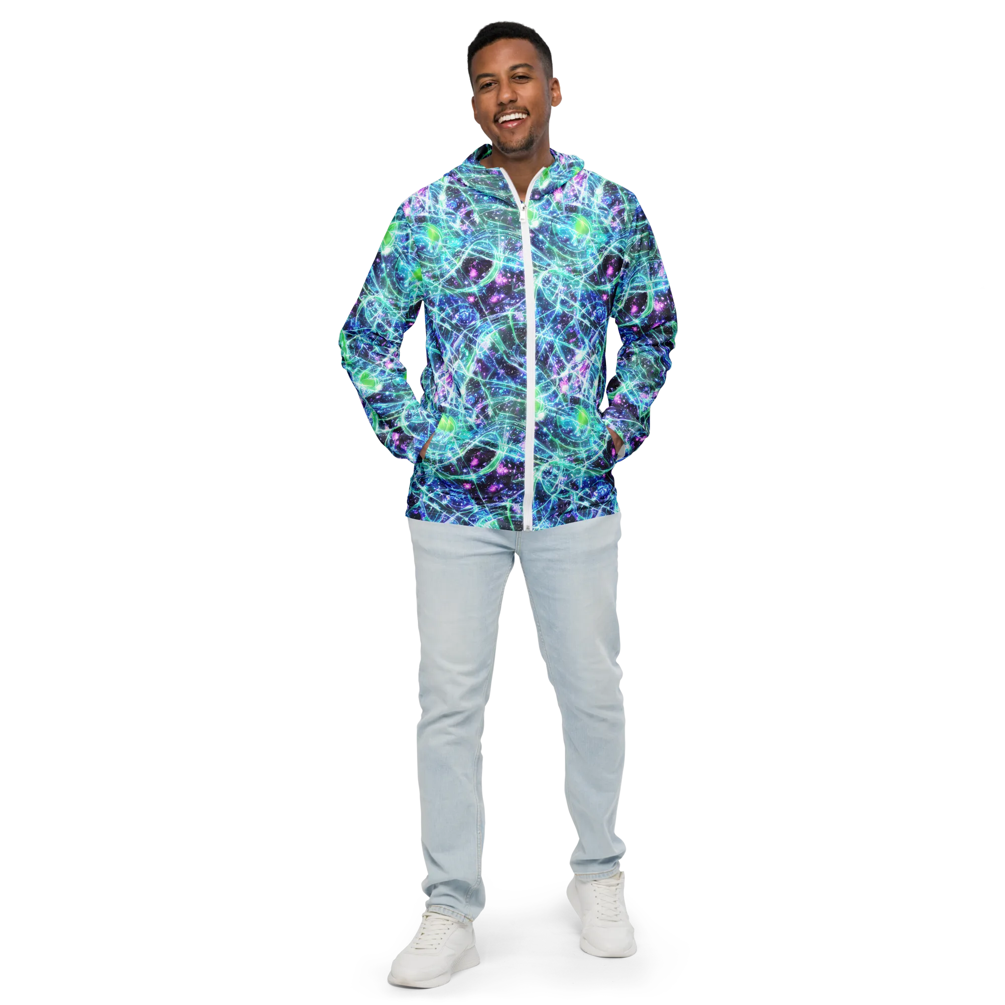 Astral Jungle on Men's Windbreaker — Front