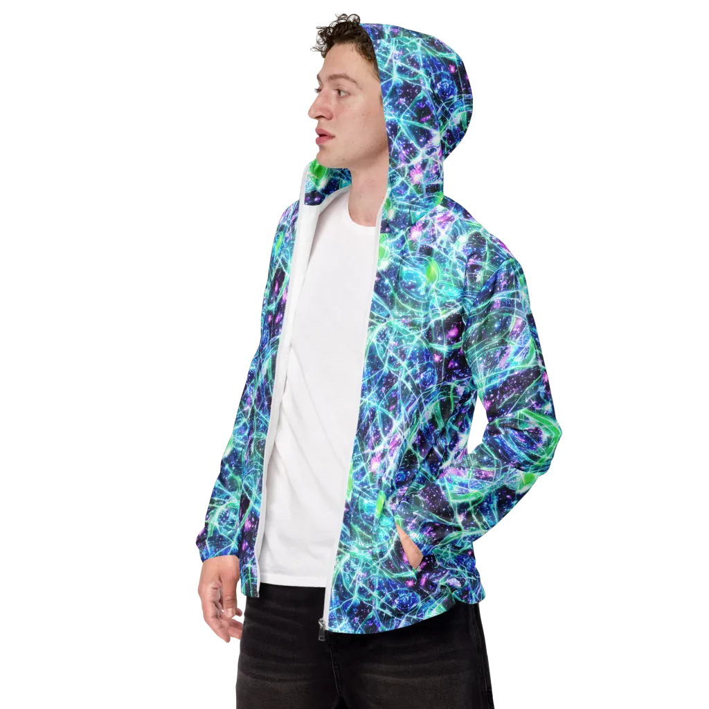 Astral Jungle on Men's Windbreaker — Left Front