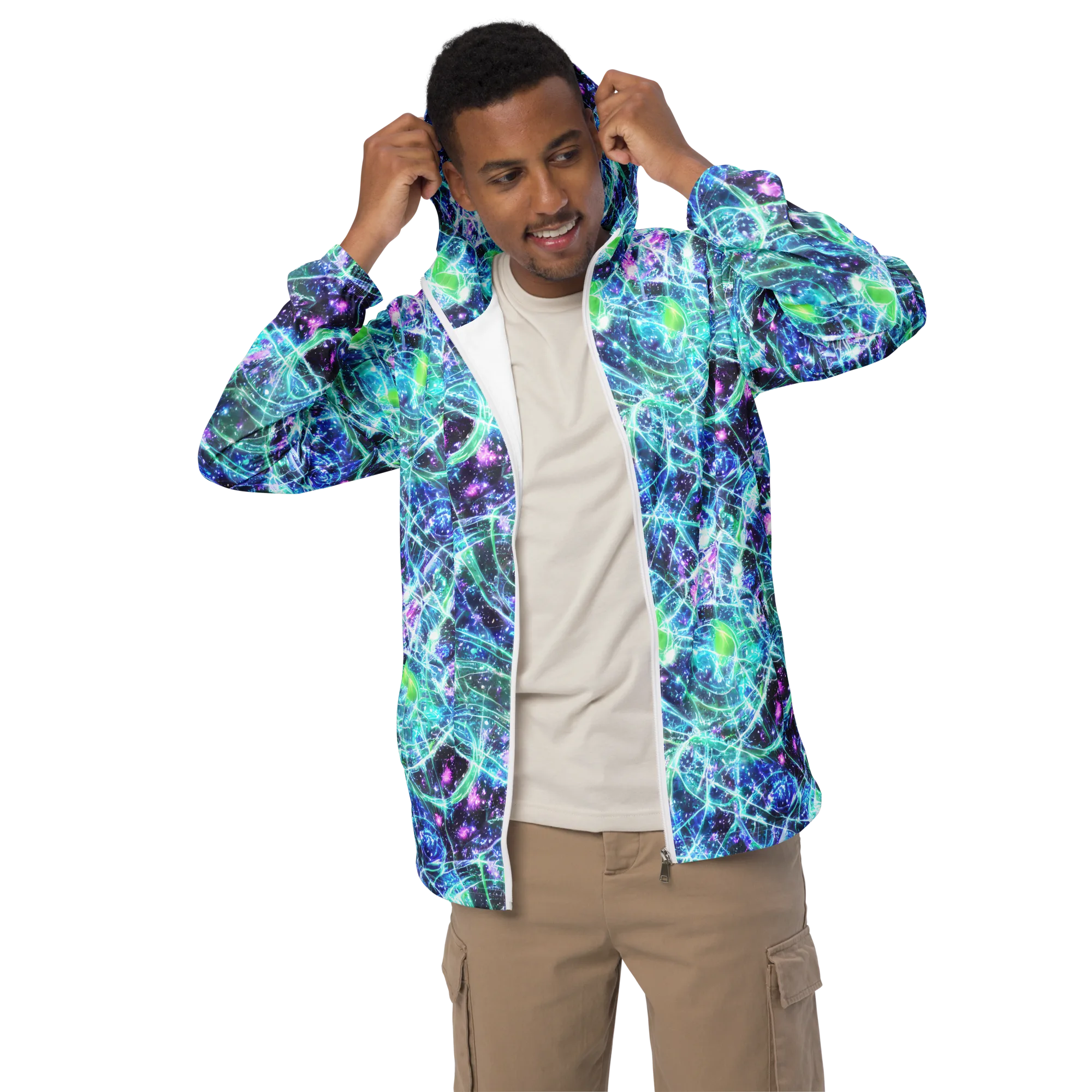 Astral Jungle on Men's Windbreaker — Front