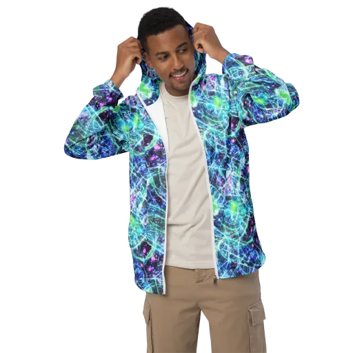 Astral Jungle on a Men's Windbreaker