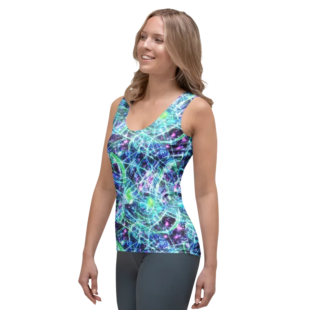 Astral Jungle on Women's Tank Top — Left Front