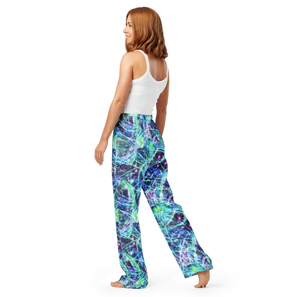 Astral Jungle on Women's Pajama Pants — Back