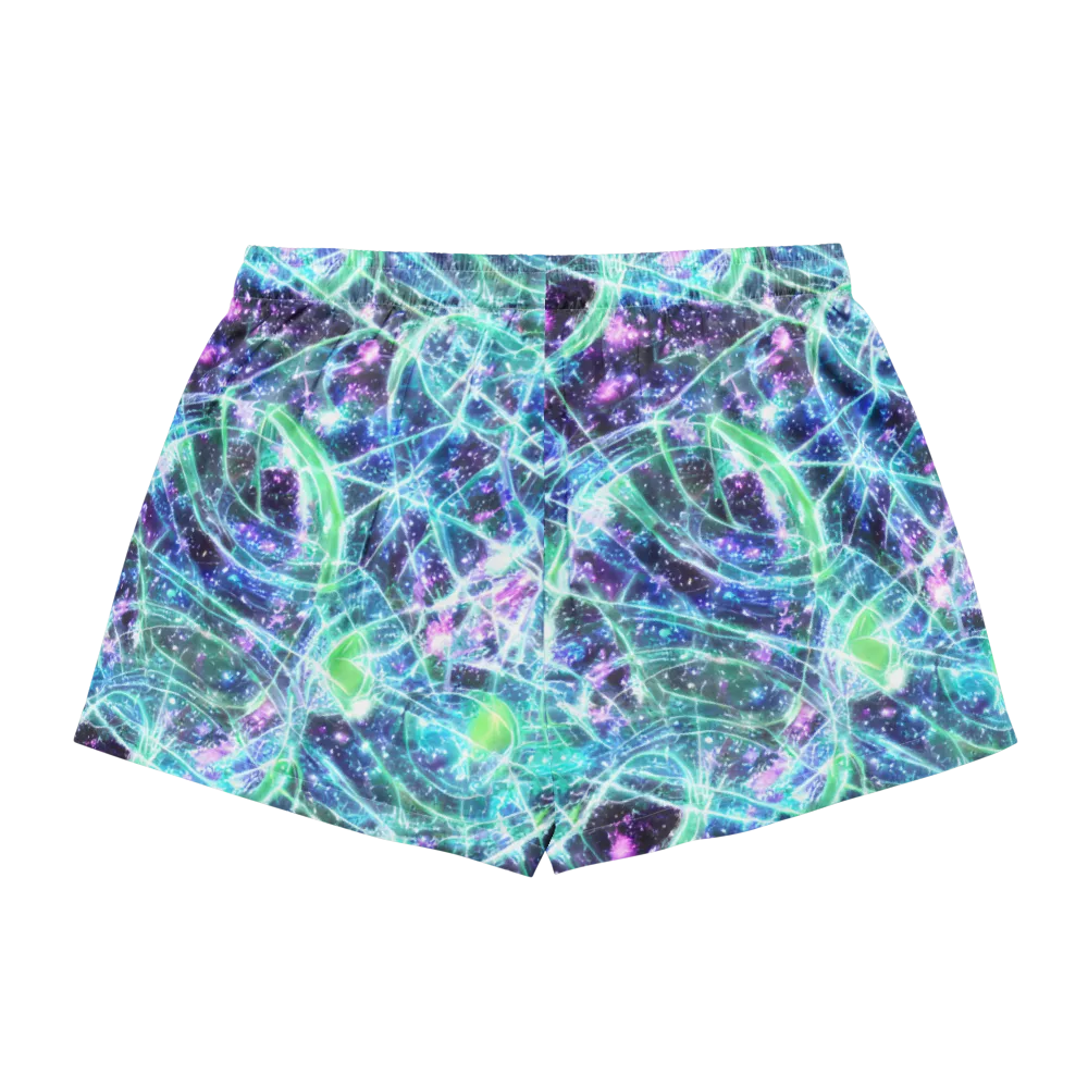 Astral Jungle on Women's Pajama Shorts — Back