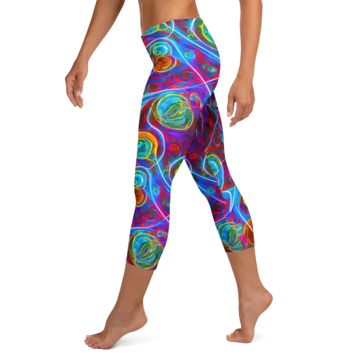 Jewel Nebula on a Capri Leggings