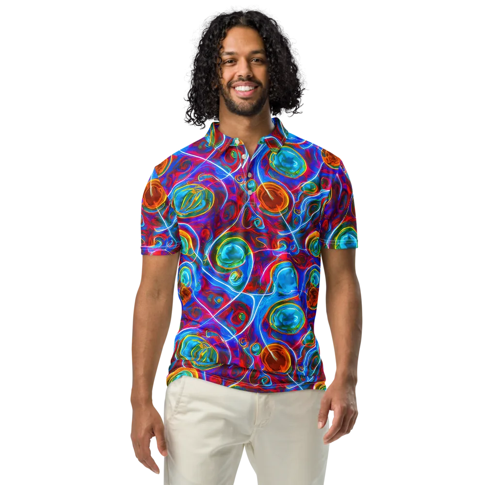 Jewel Nebula on Men's Slim Fit Polo Shirt — Front