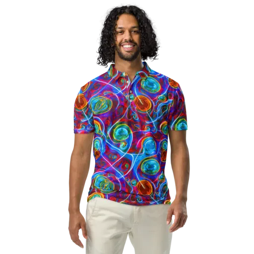 Jewel Nebula on a Men's Slim Fit Polo Shirt