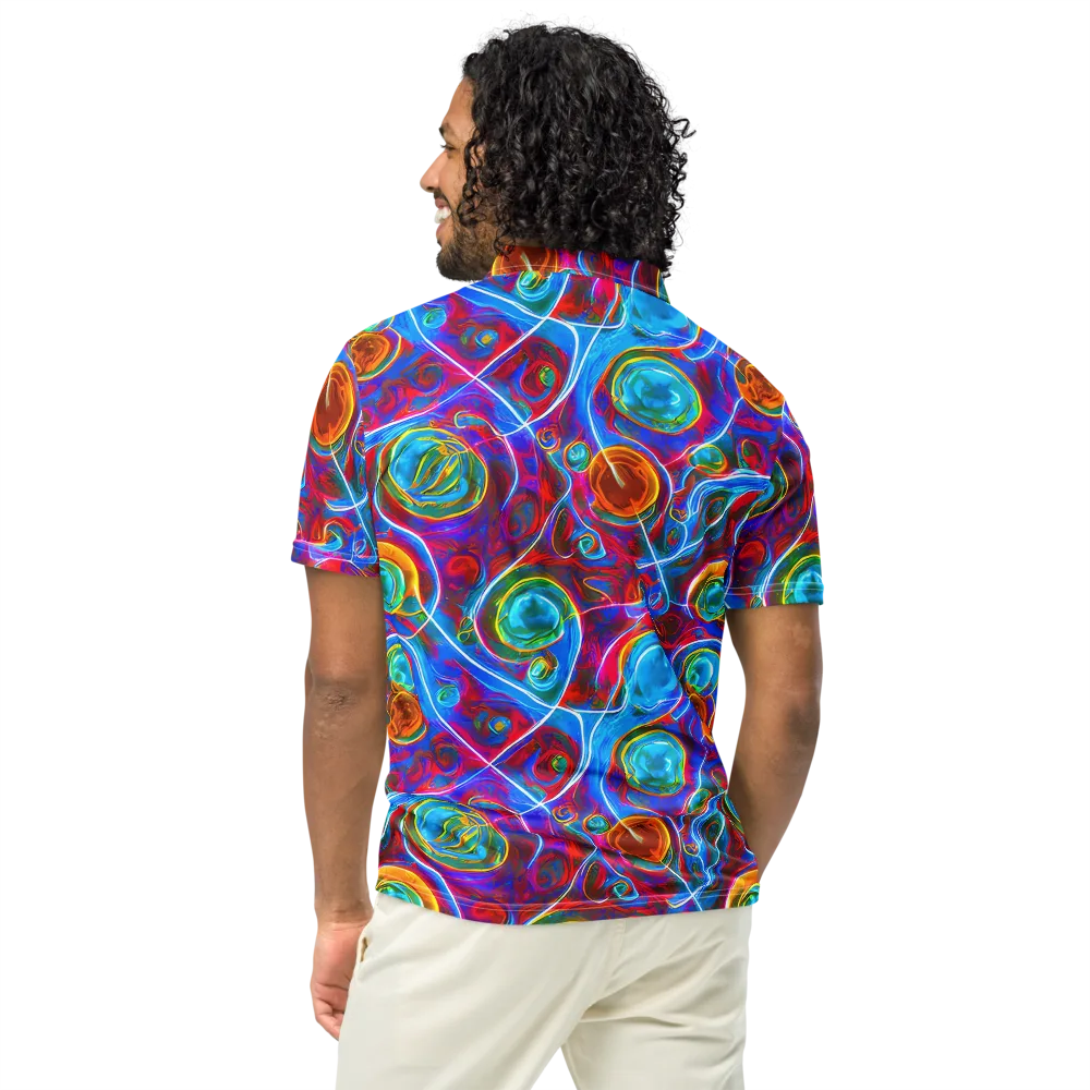 Jewel Nebula on Men's Slim Fit Polo Shirt — Back
