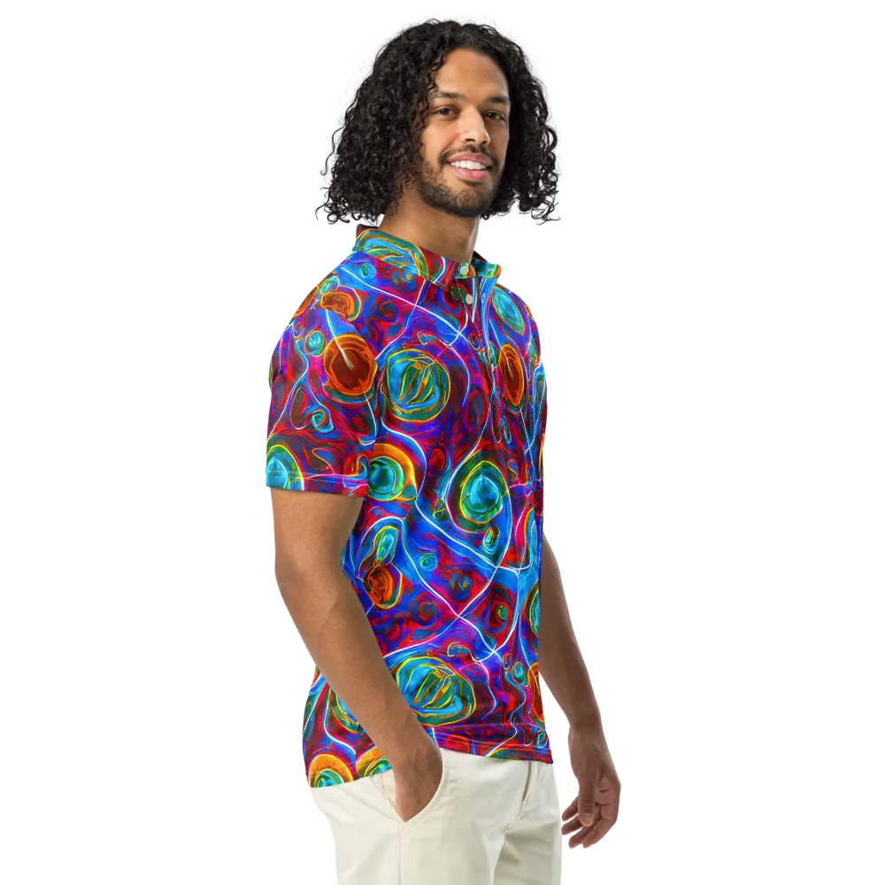 Jewel Nebula on Men's Slim Fit Polo Shirt — Right Front