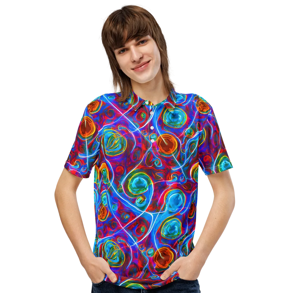 Jewel Nebula on Men's Slim Fit Polo Shirt — Front