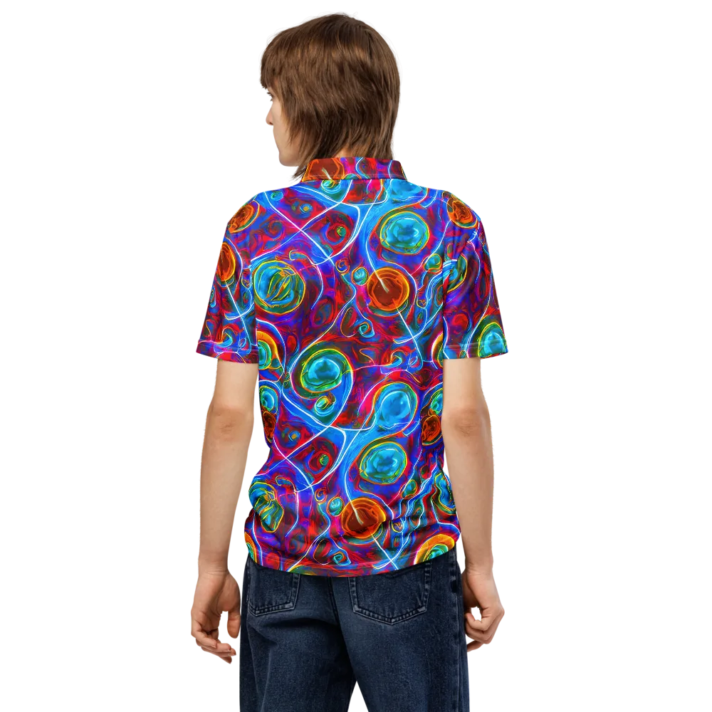 Jewel Nebula on Men's Slim Fit Polo Shirt — Back