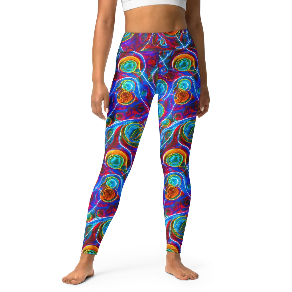 Jewel Nebula on Yoga Leggings — Front