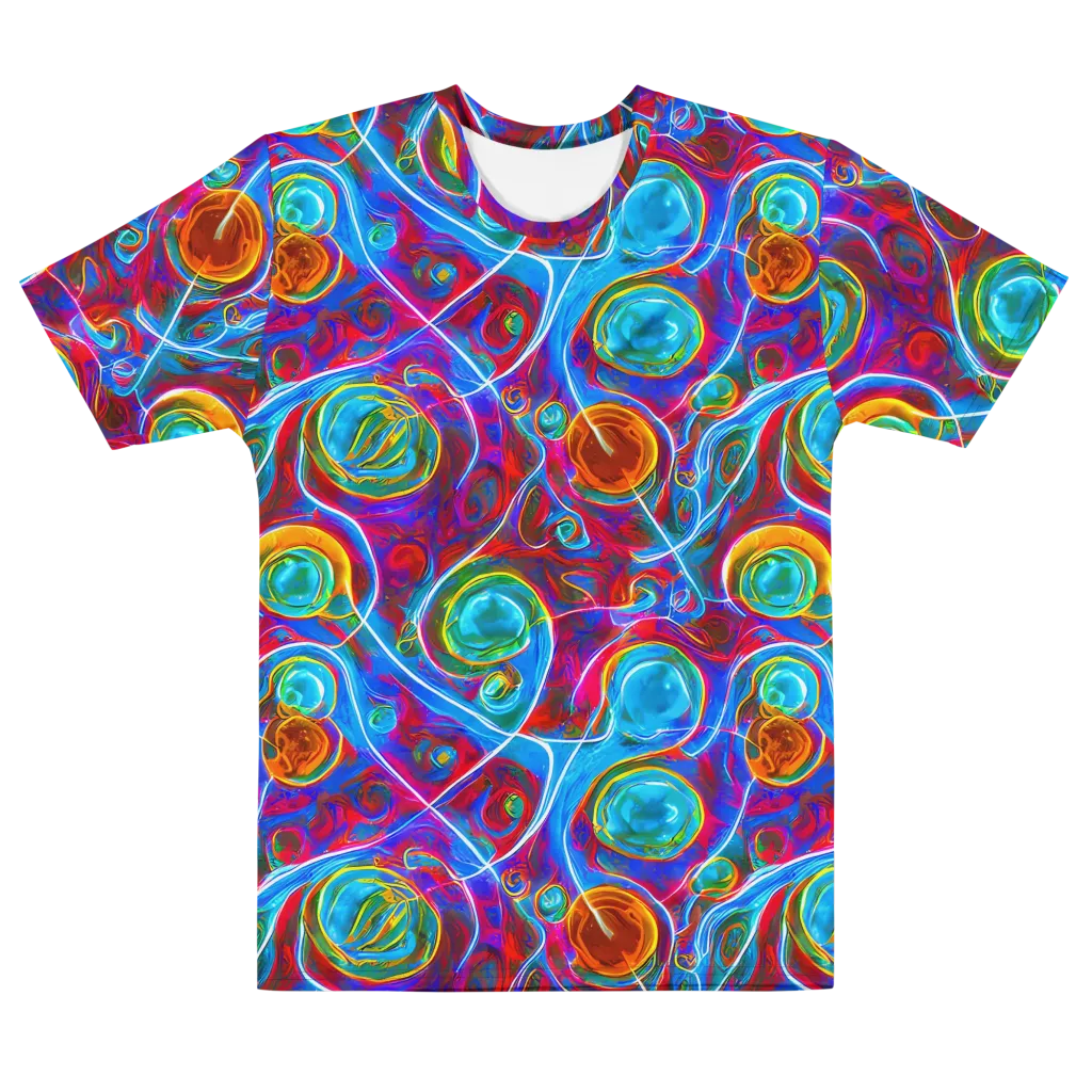 Jewel Nebula on Men's Cotton Crew Neck T-Shirt — Front