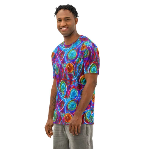 Jewel Nebula on a Men's Cotton Crew Neck T-Shirt